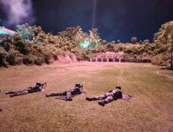 Tingkatkan Kemampuan Prajurit, Kipan B Yonko 469 Kopasgat Latihan Menembak Malam Hari