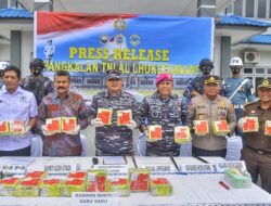 TNI AL Lanal Lhokseumawe Gagalkan Penyeludupan Sabu Senilai 16,7 Miliar, Danlantamal I: Harus Segera Dimusnahkan