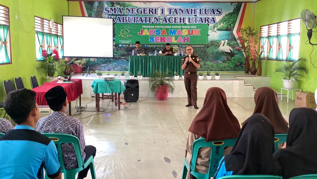 Jaksa Masuk Sekolah (JMS) Kejari Aceh Utara. Foto: Ist