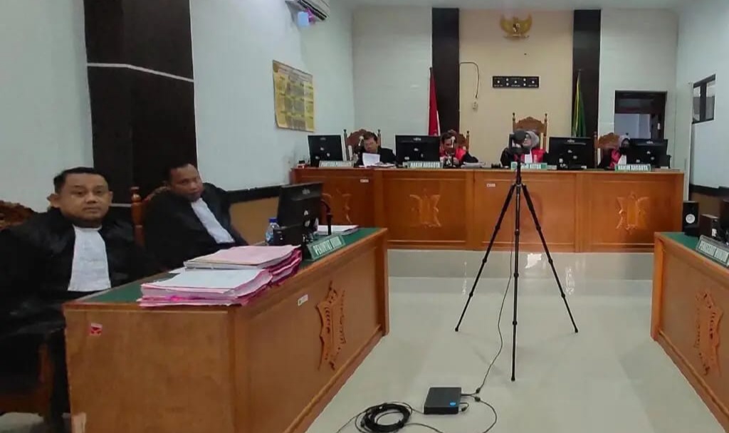 Pengadilan Negeri Lhoksukon menjatuhkan hukuman pidana seumur hidup terhadap empat terdakwa tindak pidana narkotika. Foto: Ist
