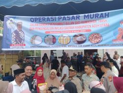 Pj Bupati Mahyuzar Tinjau Pasar Murah di Kecamatan Dewantara